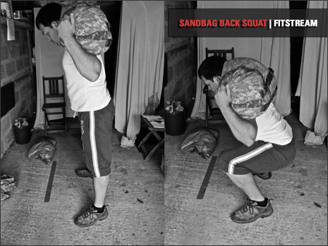 sandbag back squat